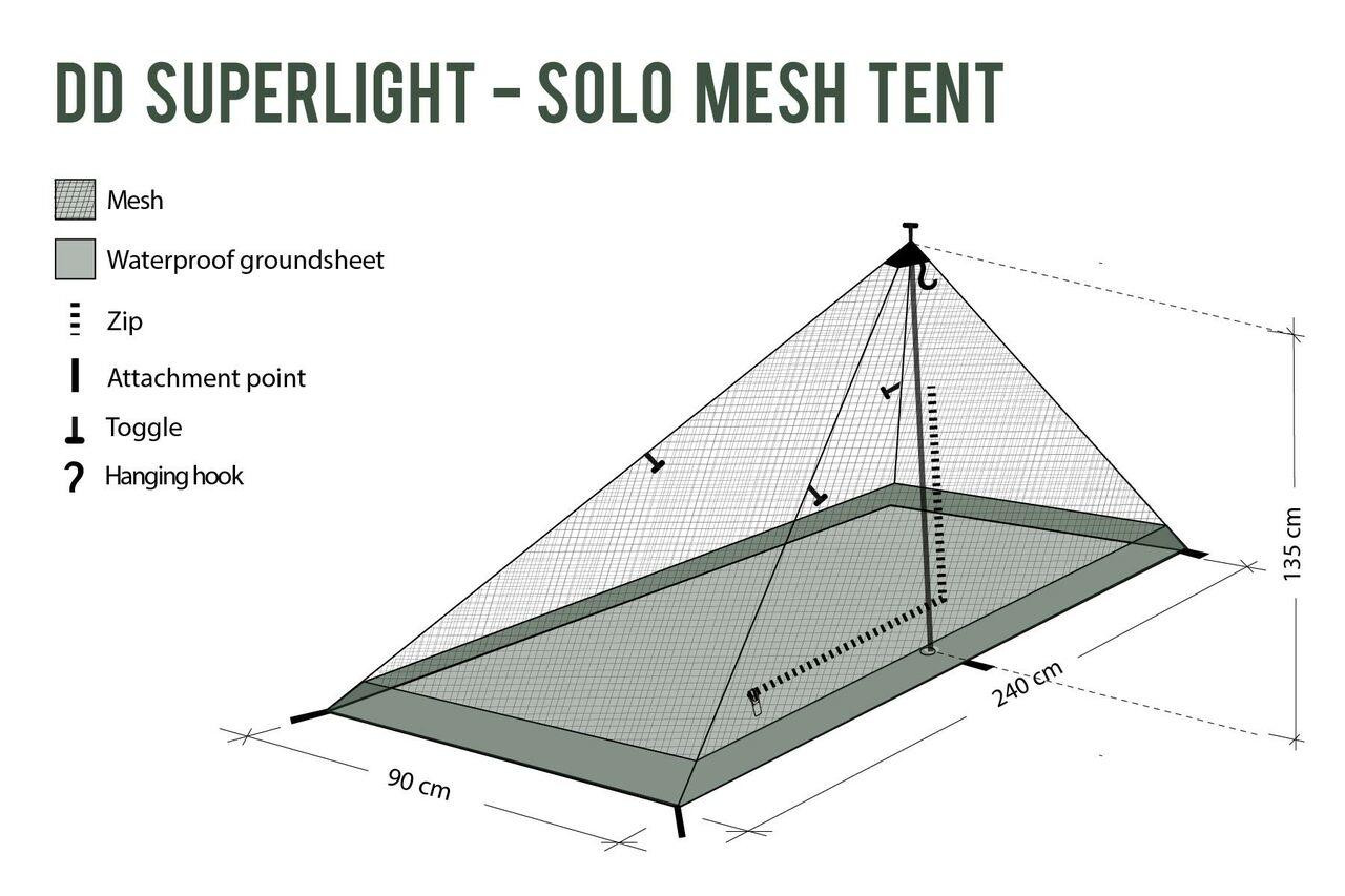 DD Hammocks DD Superlight Solo Mesh Tent | UK | Basecamp Gear