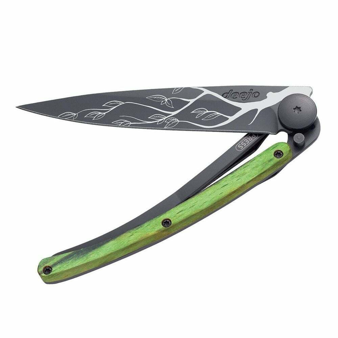 Deejo Knives Tattoo Terra Incognita 37g Folding Knife 3.75