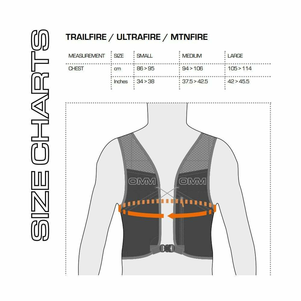 OMM TrailFire Vest Pack with 2 x 350ml Flexi Flasks | UK