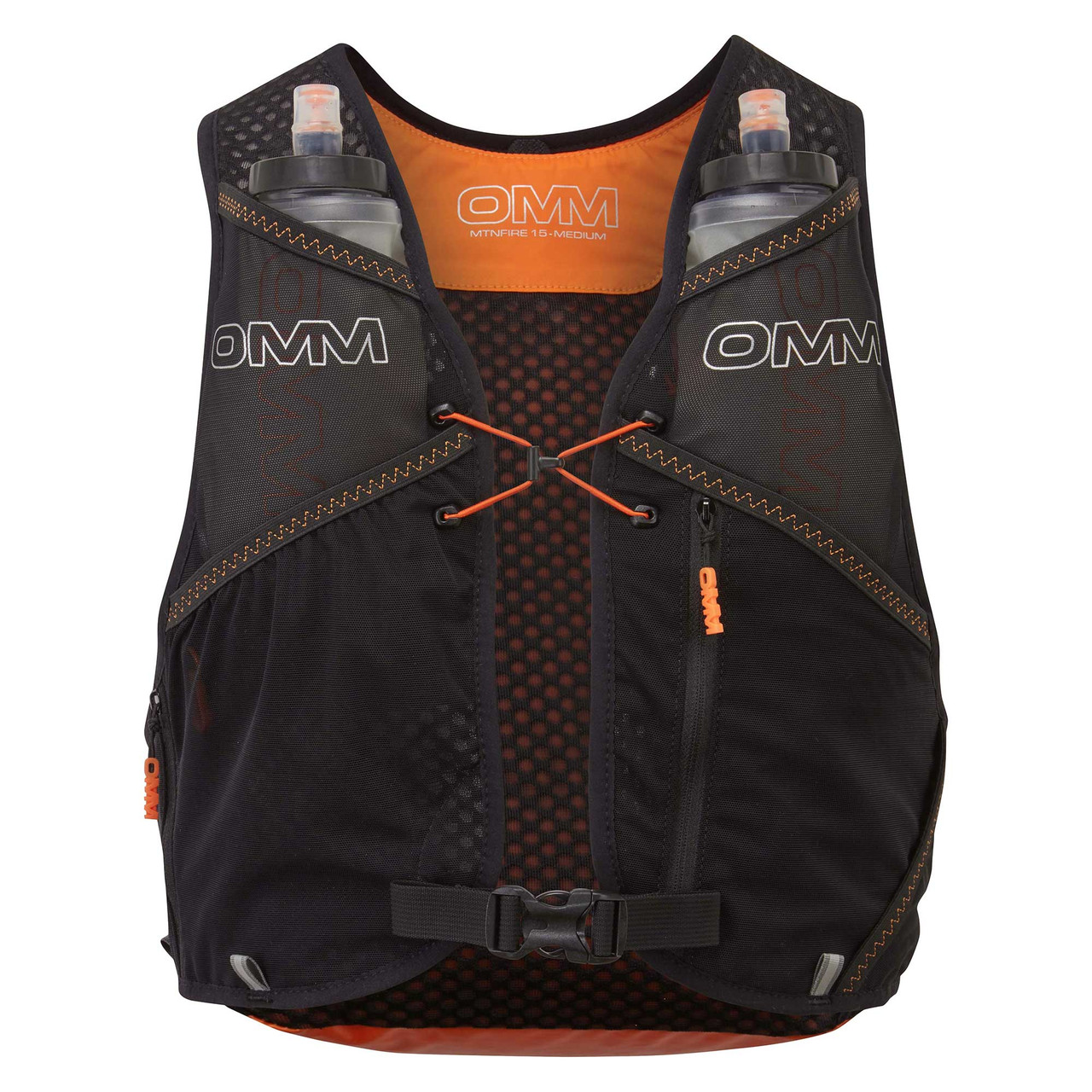 OMM MountainFire 15 Vest Pack with 2 x 350ml Flexi Flasks | UK