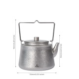 SilverAnt Titanium 1500ml Bushcraft Kettle 