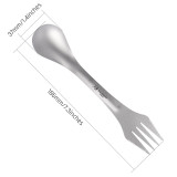 SilverAnt Titanium Spork - Dual Ended 