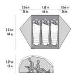 MSR FreeLite 3 Person Tent - Tan 