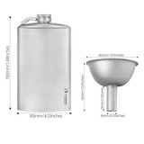 Titanium Hip Flask & Funnel 450ml