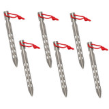 Titanium Ascent Ultralight Tent Pegs 6 Pack