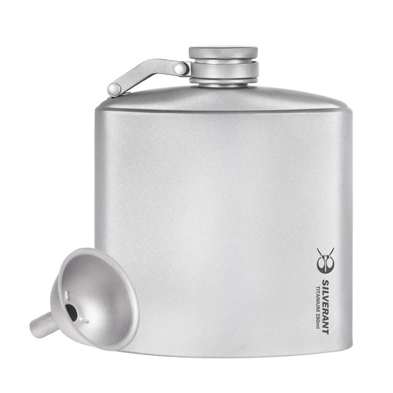 Titanium Hip Flask & Funnel 280ml