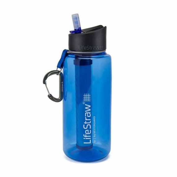 Hydrapak Recon 1L Bottle - Clear Navy Cyan