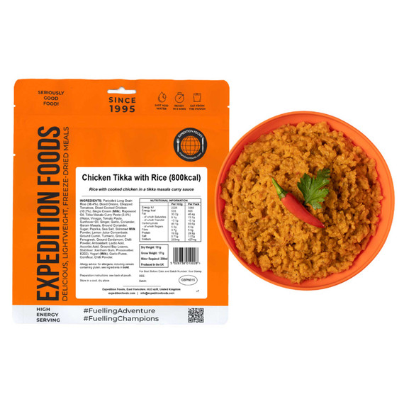 Expedition Foods Chicken Tikka with Rice High Energy Serving