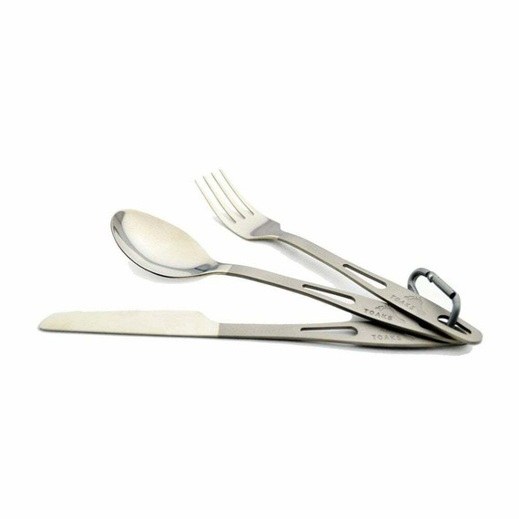 SilverAnt Coloured Titanium 3-Piece Cutlery Set | UK | Ultralight