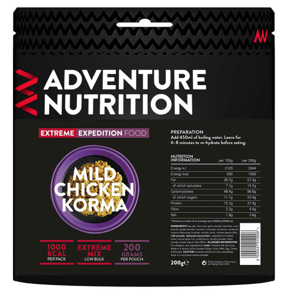 Adventure Nutrition Extreme Expedition 1000 kcal Chicken Korma