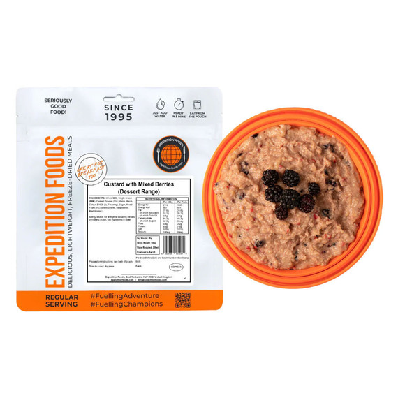 Expedition Foods Custard with Mixed Berries (Single Serving) 
