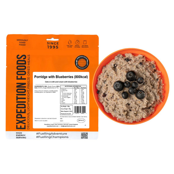 Expedition Foods Porridge with Blueberries (High Energy Serving) 