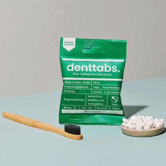 Denttabs Bamboo Toothbrush & Toothpaste Tablets 