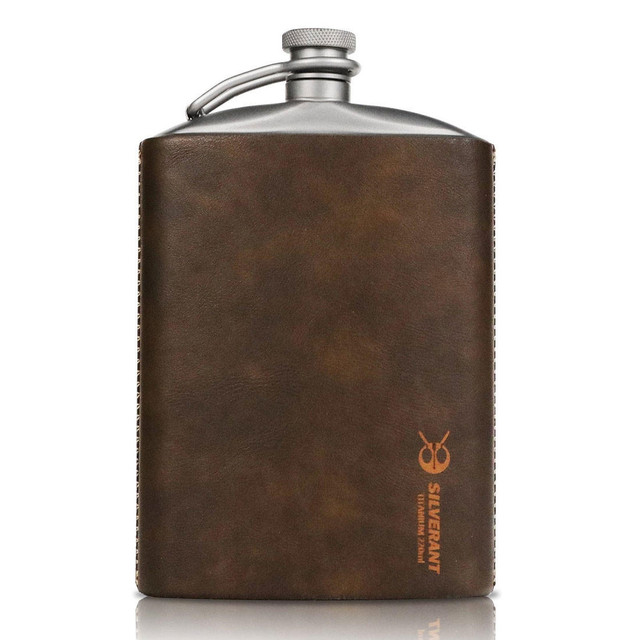 SilverAnt Titanium Hip Flask & Funnel 220ml 