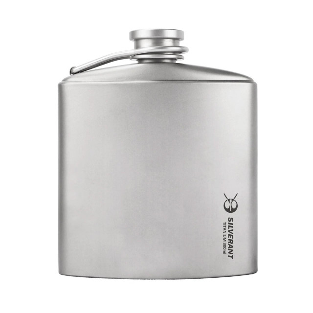 SilverAnt Titanium Hip Flask & Funnel 300ml 