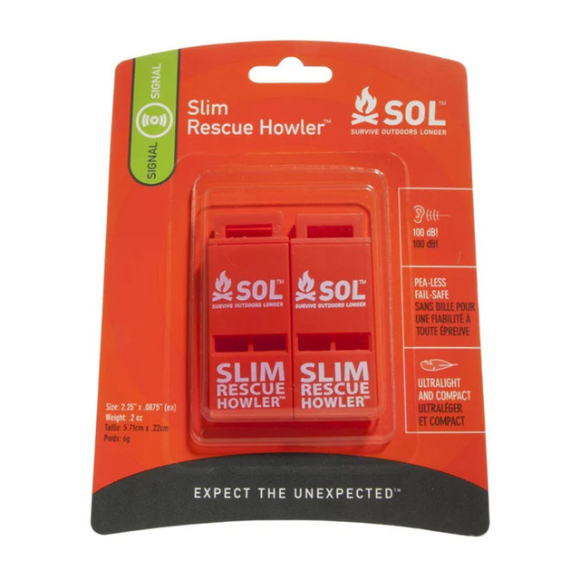 SOL Rescue Howler Whistle (2 Pack)