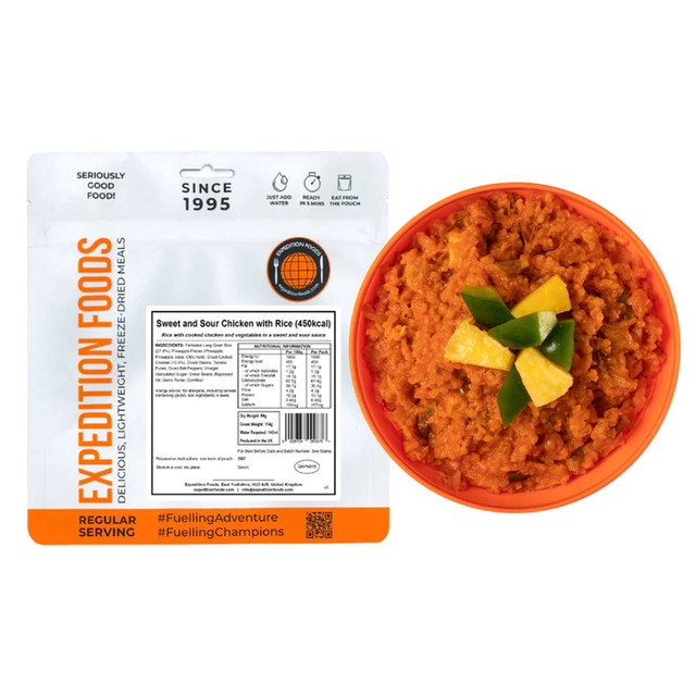 Expedition Foods Sweet and Sour Chicken with Rice