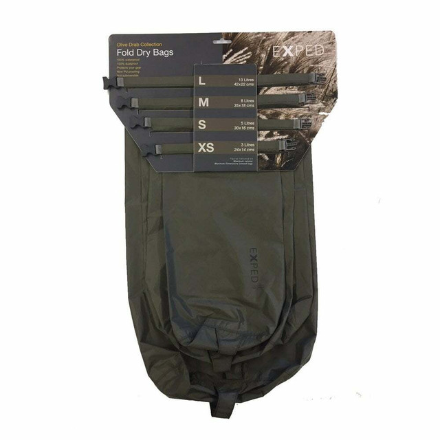 Exped Fold Drybag Olive Drab Collection 4 Pack