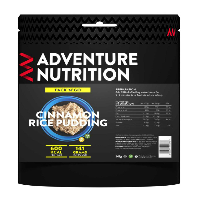 Adventure Nutrition Pack N Go 600 kcal Cinnamon Rice Pudding