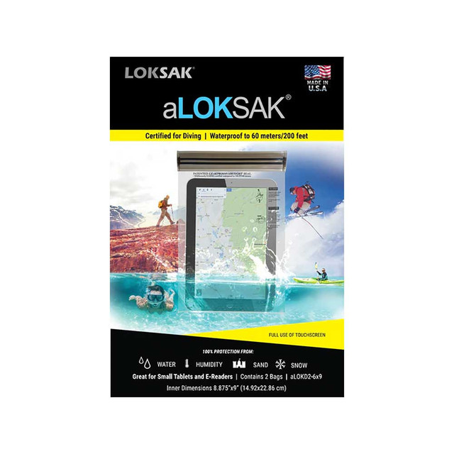 LokSak aLOKD2-6 x 9 Waterproof Bags - 2 Pack 