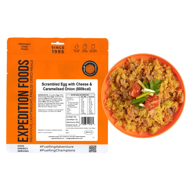 Expedition Foods Scrambled Egg with Cheese and Caramelised Onion (High Energy Serving) 