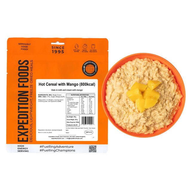 Expedition Foods Hot Cereal with Mango (High Energy Serving) 
