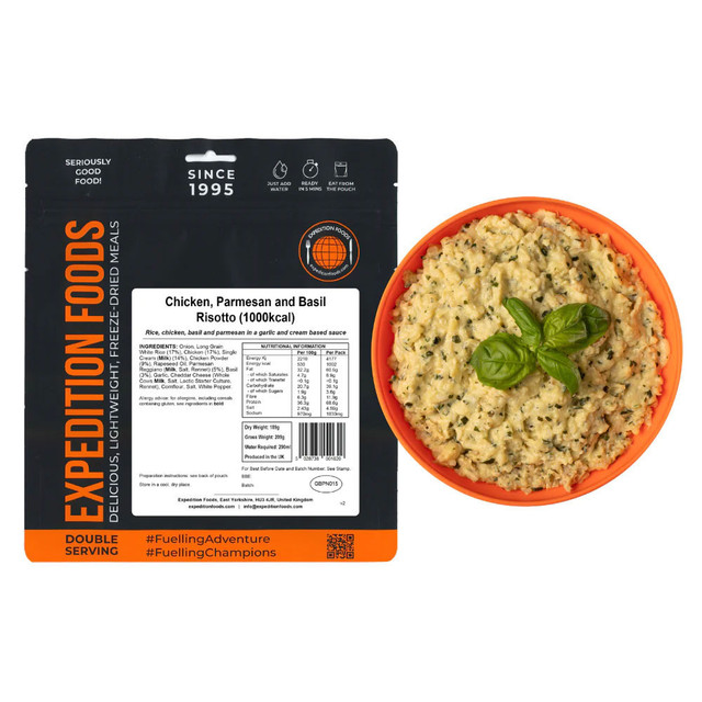 Expedition Foods Chicken, Parmesan and Basil Risotto (Double Serving) 