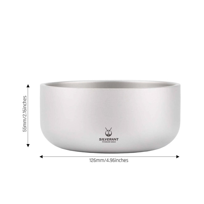 SilverAnt Titanium Backcountry Double Wall Bowl - 420ml | UK