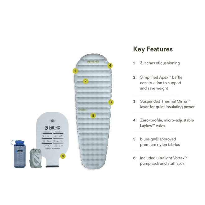Nemo Tensor Elite Short Mummy Sleeping Mat | UK | Ultralight