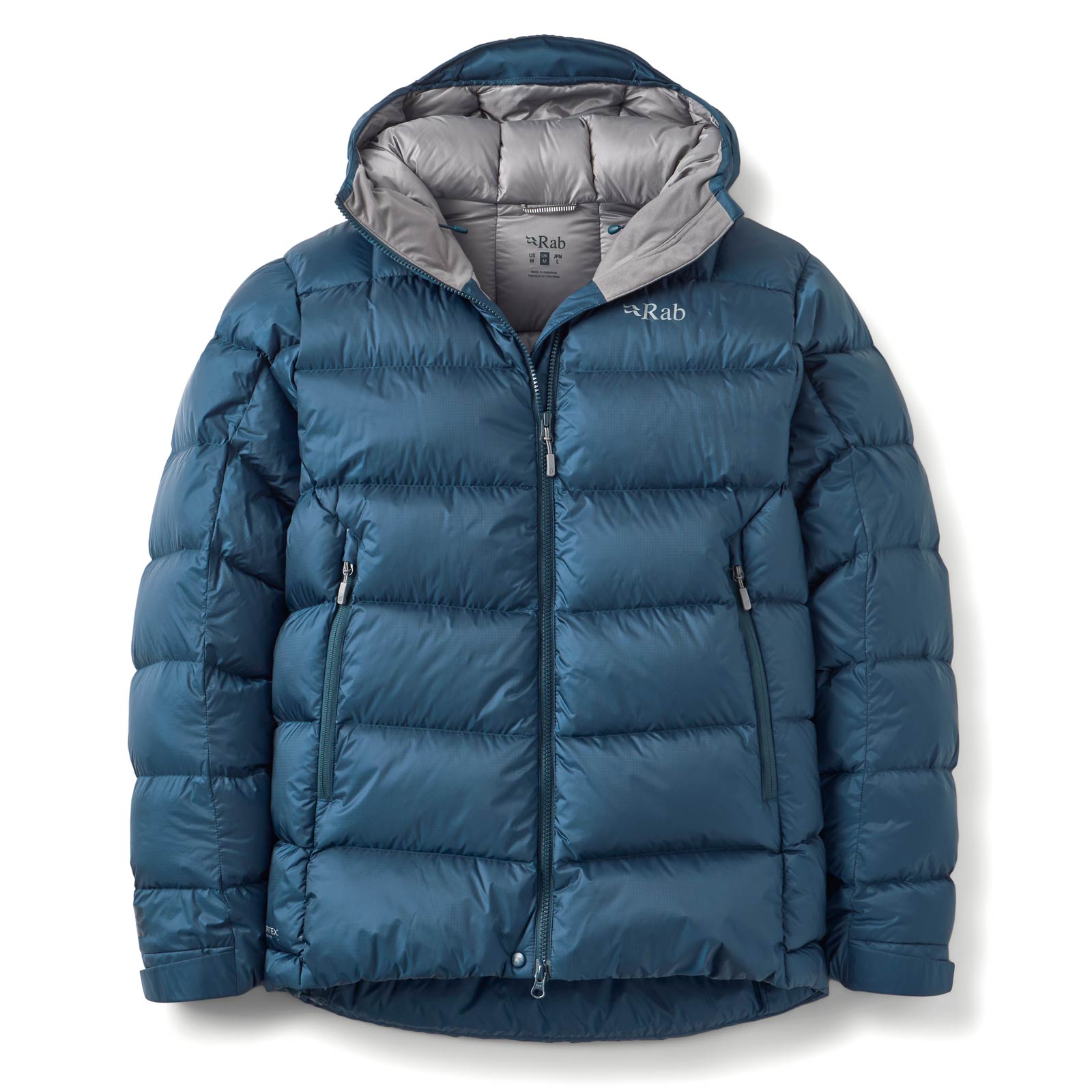 Rab Neutrino Pro 500 Down Insulated Lightweight Mummy Sleeping Bag for Climbing and Mountaineering - Granite - 15 Degree, Long, Left Zip Rab Neutrino Pro 500 Sleeping Bag Granite - Left Zip