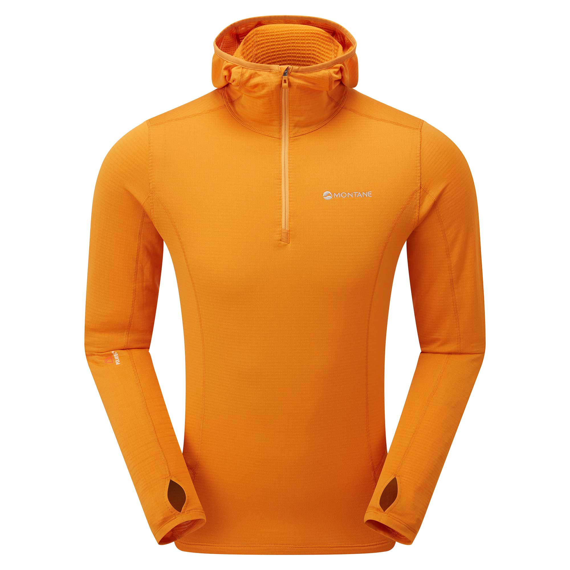 Montane Allez Micro Hoodie Fleece Jumper (L, Orange)