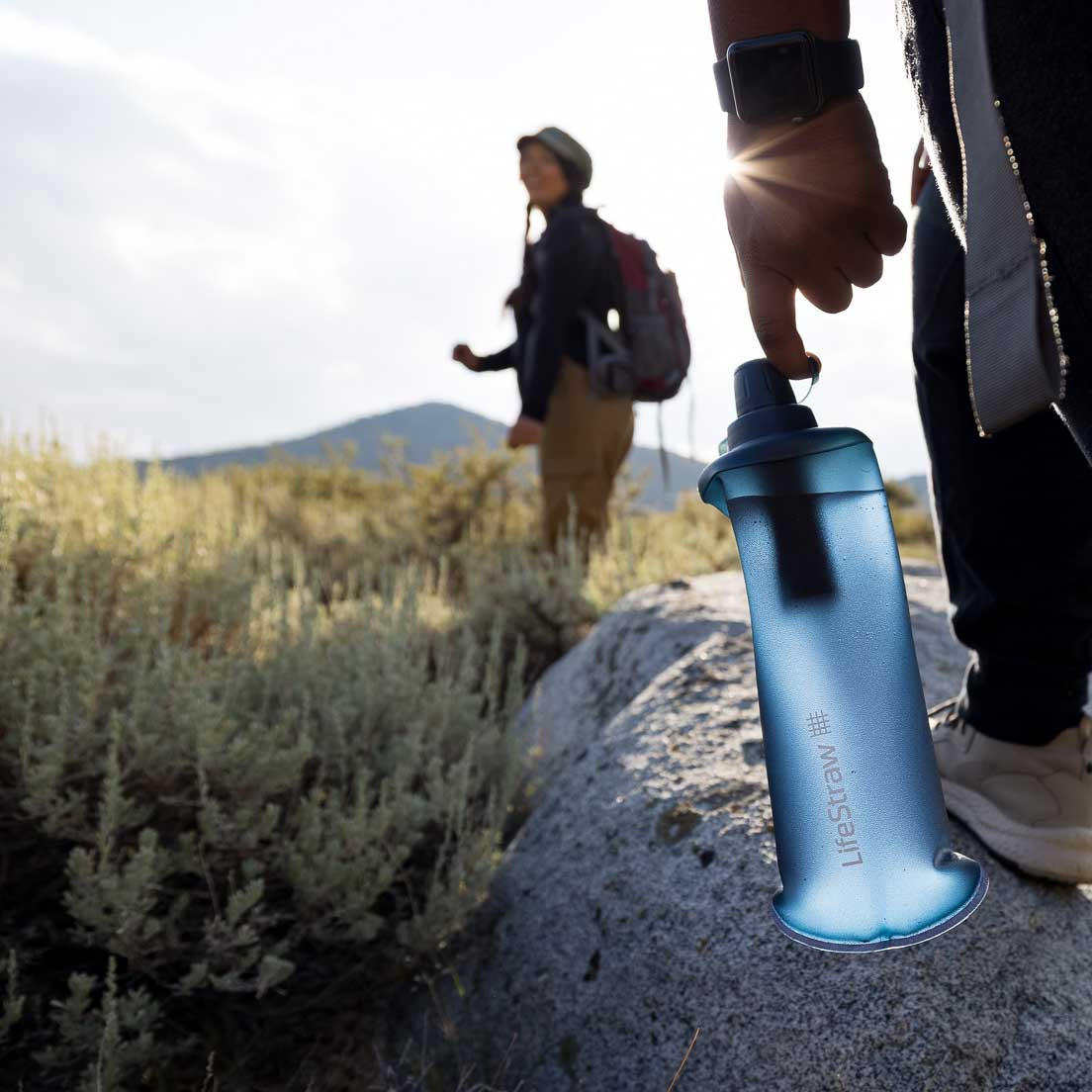 LifeStraw Peak Series Collapsible Squeeze 1L Bottle with Filter