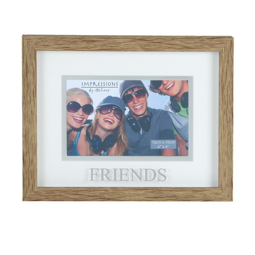 6" x 4" - Natural Wood Effect Frame - Friends
