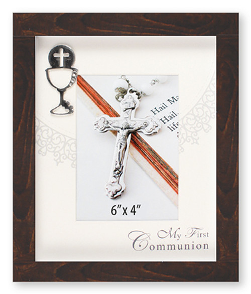 Communion Photo Frame in Brown