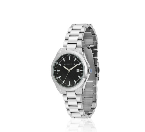 Mens Watch With Black Dial And Link Bracelet