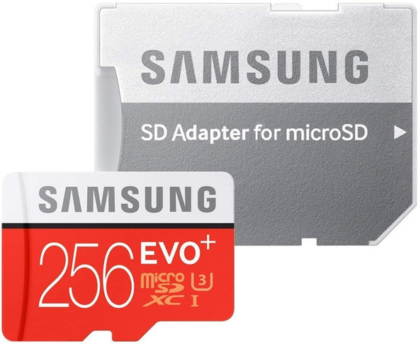 Samsung 256GB MicroSDHC EVO+ 4K 100MB/s with adaptor