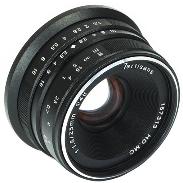 7Artisans 25mm f/1.8 (Fuji X) Black (A103B)