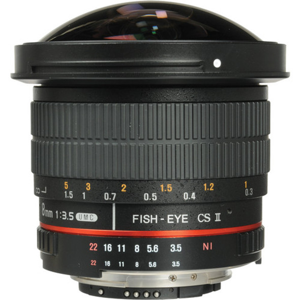 Samyang AE 8mm f/3.5 Fish-eye CS II (With Lens Hood) (Nikon)