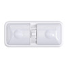  Leisure LED RV LED Ceiling Double Dome Interior Light Fixture with ON/Off Switch Frosted Lens Natural White 4000-4500K 48-2835SMD 