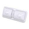  Leisure LED RV LED Ceiling Double Dome Interior Light Fixture with ON/Off Switch Frosted Lens Natural White 4000-4500K 48-2835SMD 