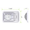  Leisure LED RV LED Ceiling Single Dome Interior Light Fixture with ON/Off Switch Natural White 4000-4500K 24-2835SMD 