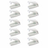 Leisure Coachworks 10 Pack White - Baggage Door Catch - Clip - Holder - for RV, Trailer, Camper, Motor Home Baggage Doors 10-Pack, White