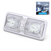 Leisure LED RV LED Ceiling Double Dome Interior Light Fixture with ON/Off Switch Cool White 6000-6500K 48-2835SMD 