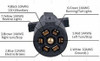 Leisure Cords 7 Way Inline Extension Cord with Weatherproof Double Prongs Connector 12 Feet