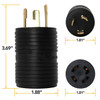 Leisure Cords Generator Adapter 3 PRONG L5-30 Male to L14-30 Female 