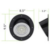 Leisure LED LED RV Exterior Round Surface Mount Porch Utility 12v 1100 Lumen Warrior Flood Lighting Fixture