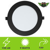 Leisure LED RV Boat Recessed Ceiling Light 720 Lumen Super Slim LED Panel Light DC 12V 5.75 9W Full Aluminum Downlights 700 Lumen Black Trim