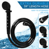  Leisure Coachworks RV Exterior Shower Box Kit ABS Hose Camper Trailer Cowboy Shower (Black) 