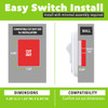  Leisure LED Contemporary Quadruple SPST On-Off Switch with Bezel, 12-Volt, for RV, Trailer, Camper 
