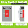  Leisure LED Modern Single SPDT On-Off Switch with Bezel, 12-Volt, for RV, Trailer, Camper 